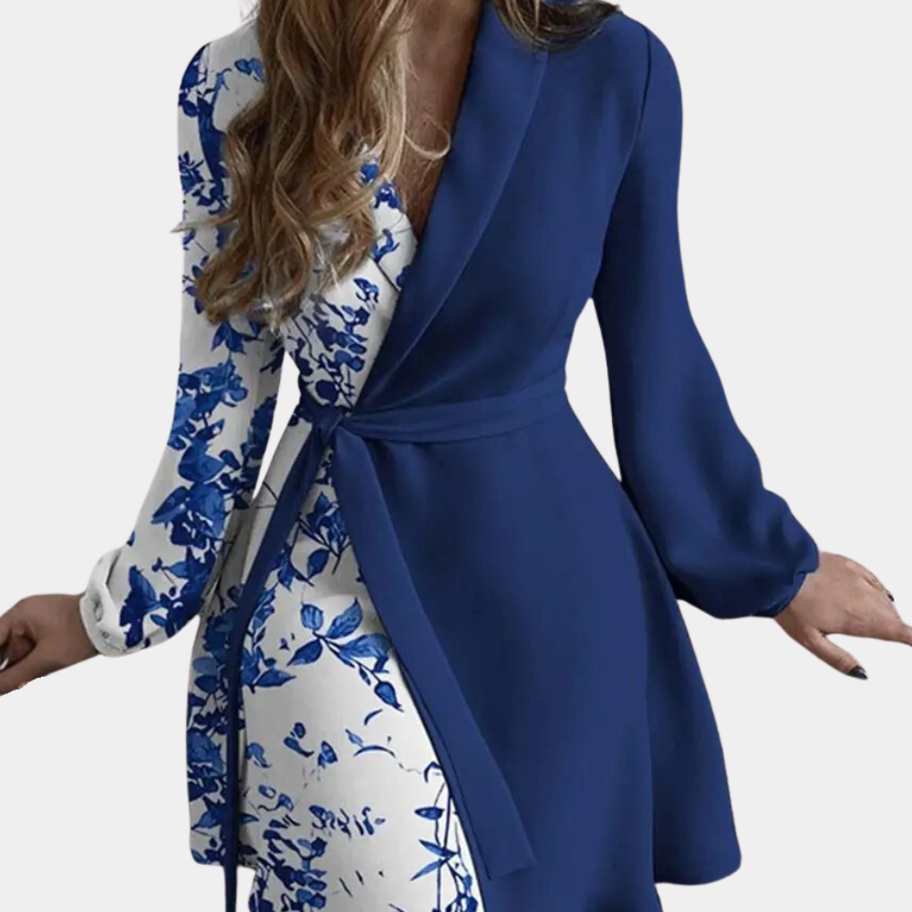 Dames Wrap Mini Blazer Jurk - Geneva