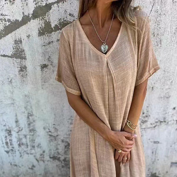 Dames frisse midi zomerjurk - Manon