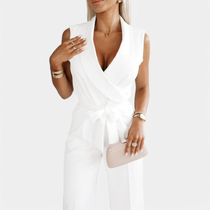 Dames jumpsuit met riem -Barbara