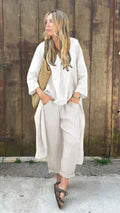 Dames zomerbroek en lange rug set- Marissa