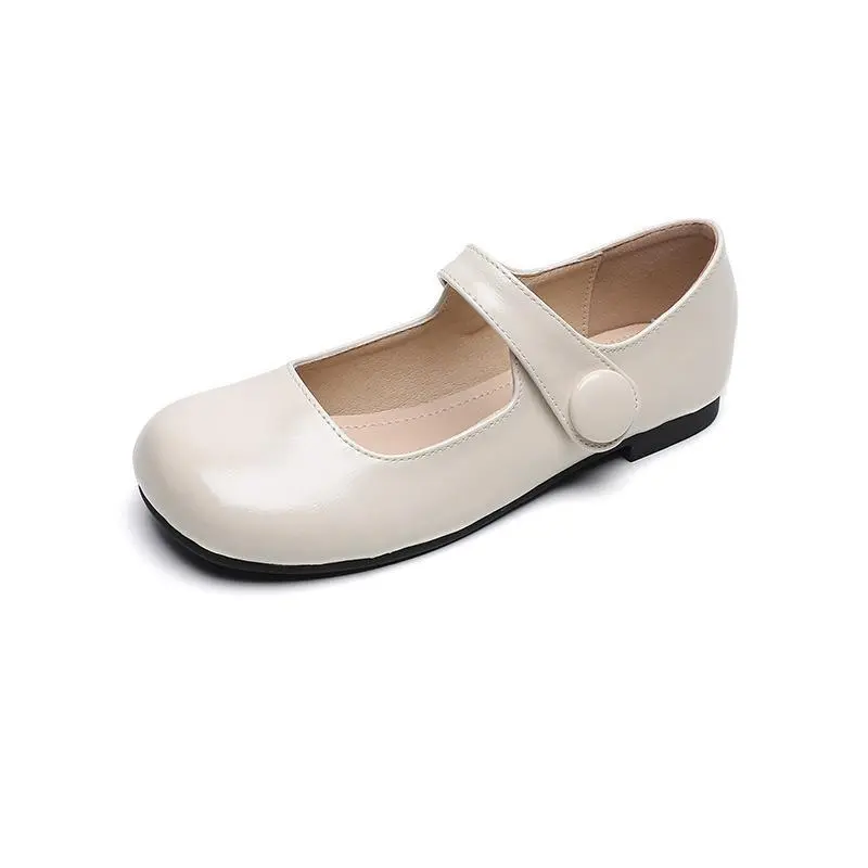 Dames Mary Jane Schoenen met Verstelbare Gesp en Vierkante Neus