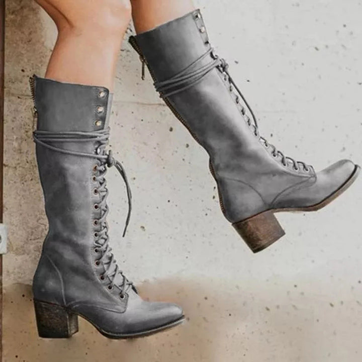 Boots Dames | Kniehoog &amp; Stoer met Blokhak