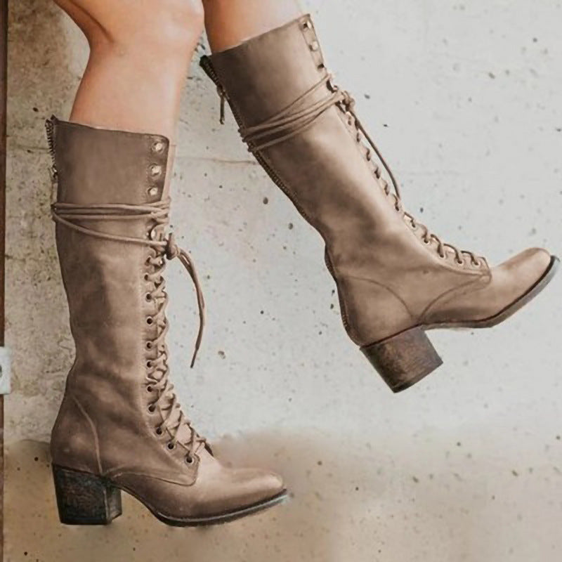Boots Dames | Kniehoog &amp; Stoer met Blokhak