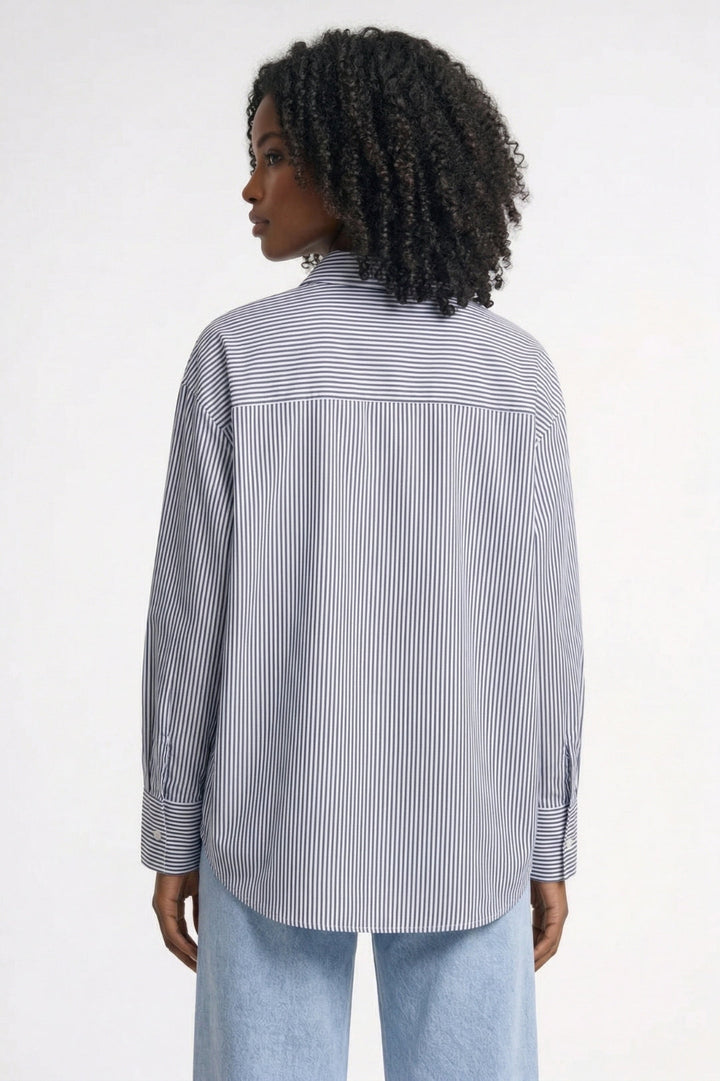 Damesblouse | Gestreept met Strik &amp; Lange Mouwen