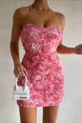 Elegante Jurk Dames | Strapless & Tailleaccent