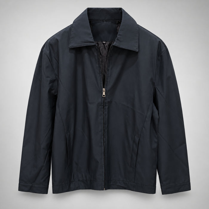 Heren Harrington Jas met Geruite Voering en Kraag