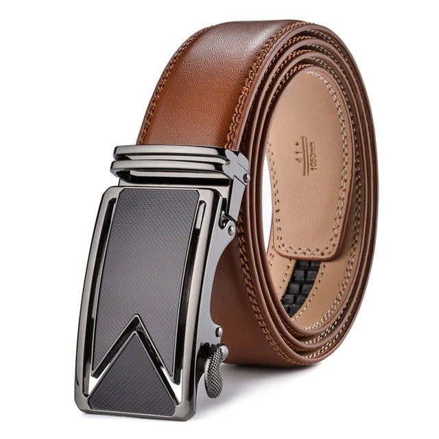 Heren Riem met Automatische Gesp en Grained Textuur