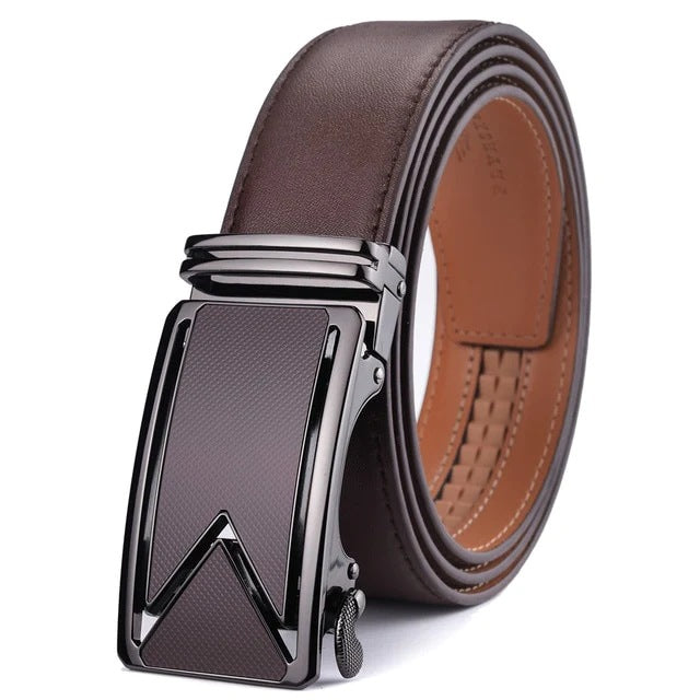 Heren Riem met Automatische Gesp en Grained Textuur