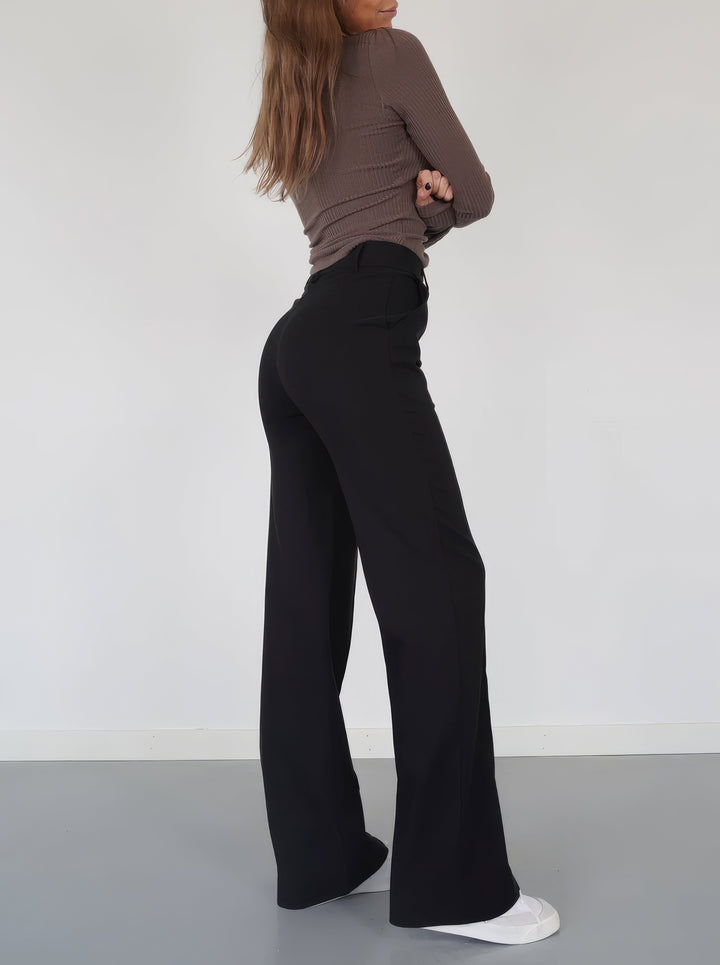 High waist pantalon dames | Rechte pijpen &amp; flatterend silhouet