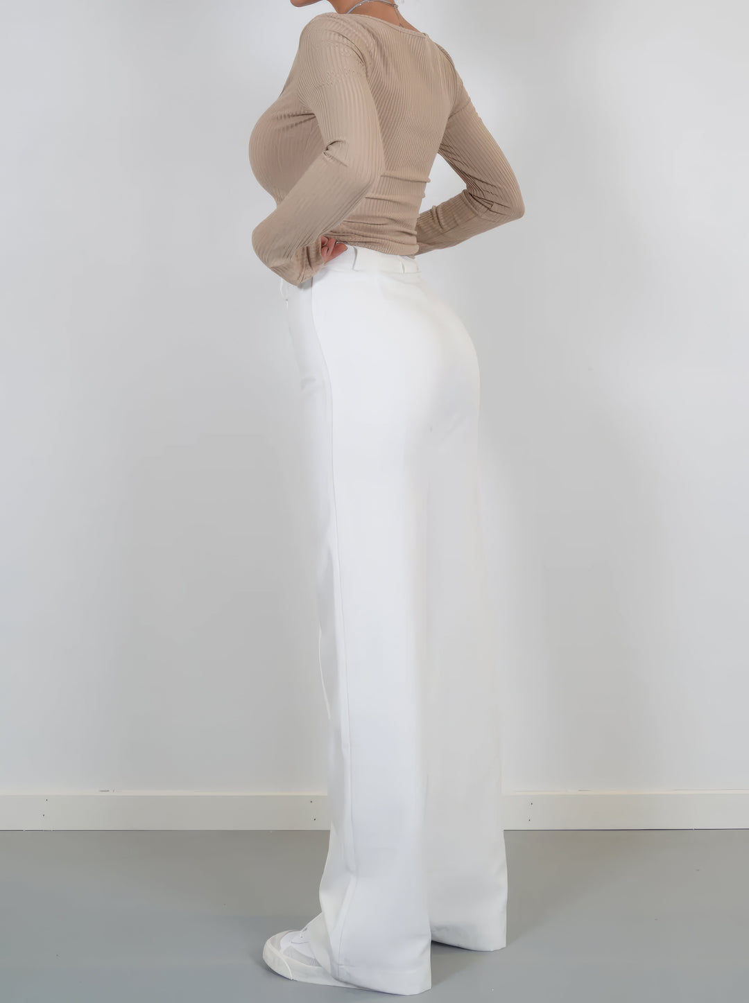 High waist pantalon dames | Rechte pijpen &amp; flatterend silhouet