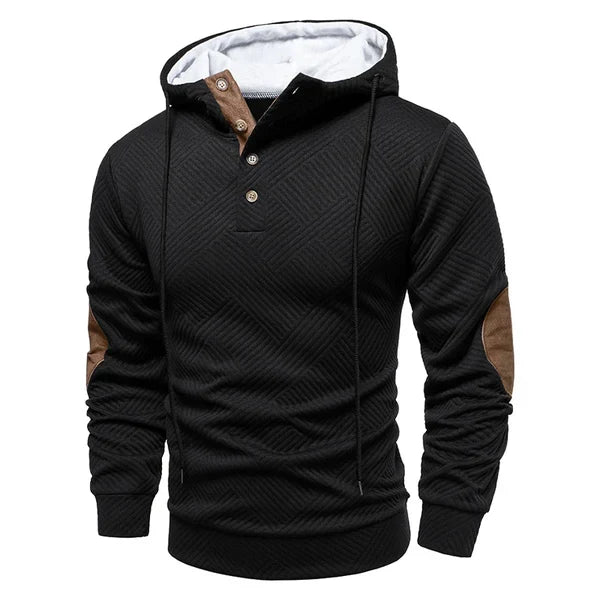 Hoodie Sweater Heren | Knopen bij Hals &amp; Comfortabele Warmte