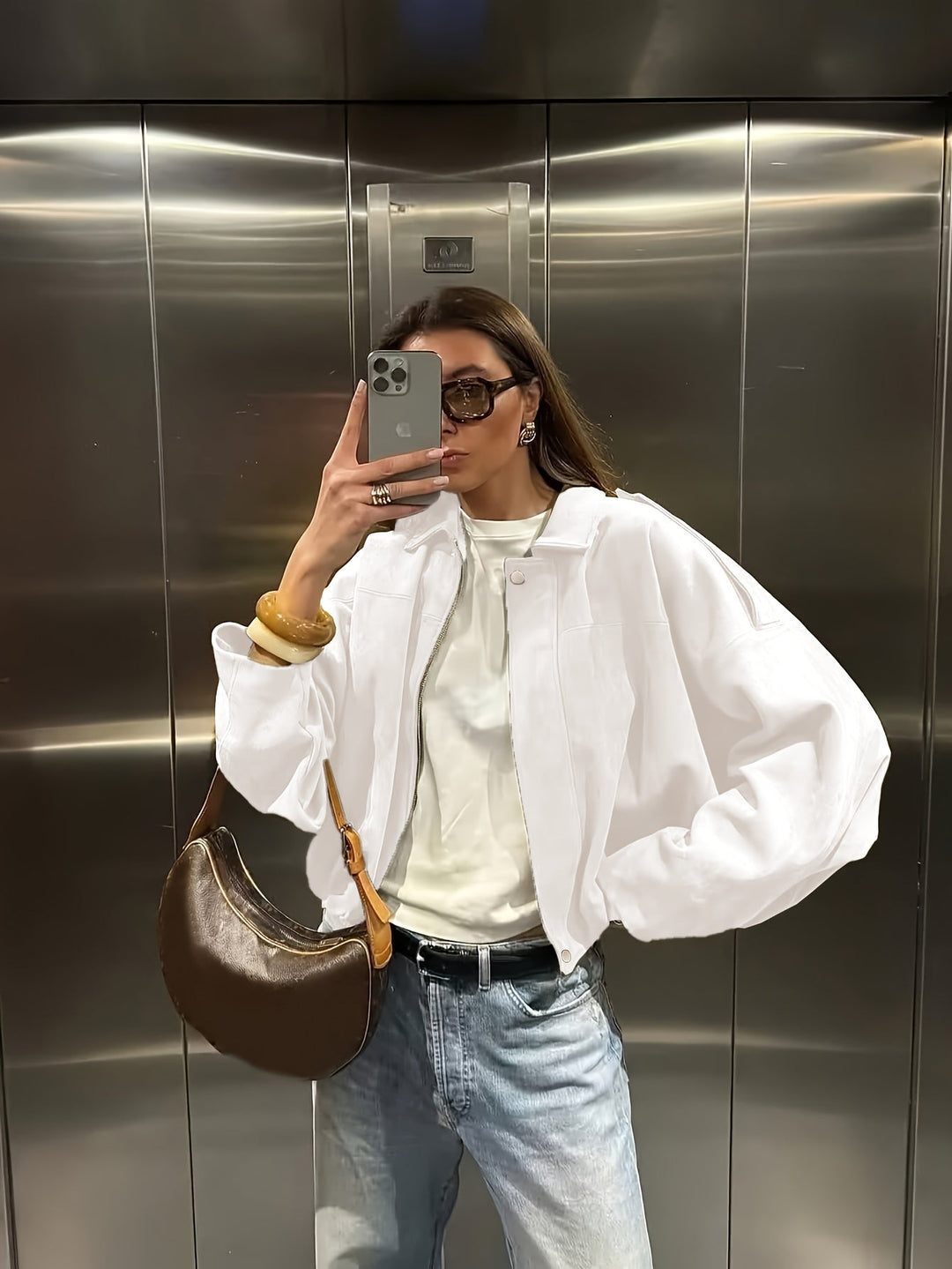 Jas Dames | Metalen Knopen &amp; Moeiteloze Elegantie