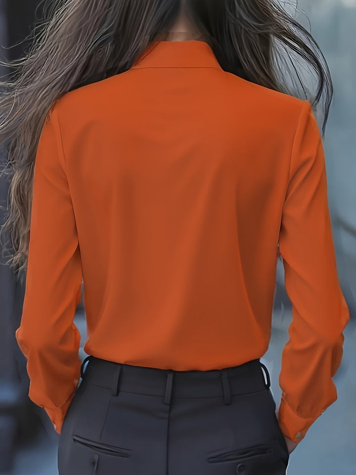 Lange Mouw Blouse Dames | Strikdetail &amp; Verfijnde Look