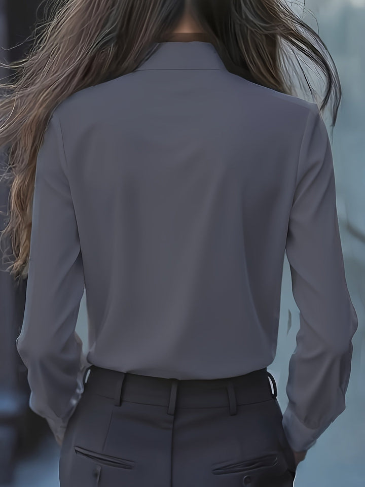 Lange Mouw Blouse Dames | Strikdetail &amp; Verfijnde Look