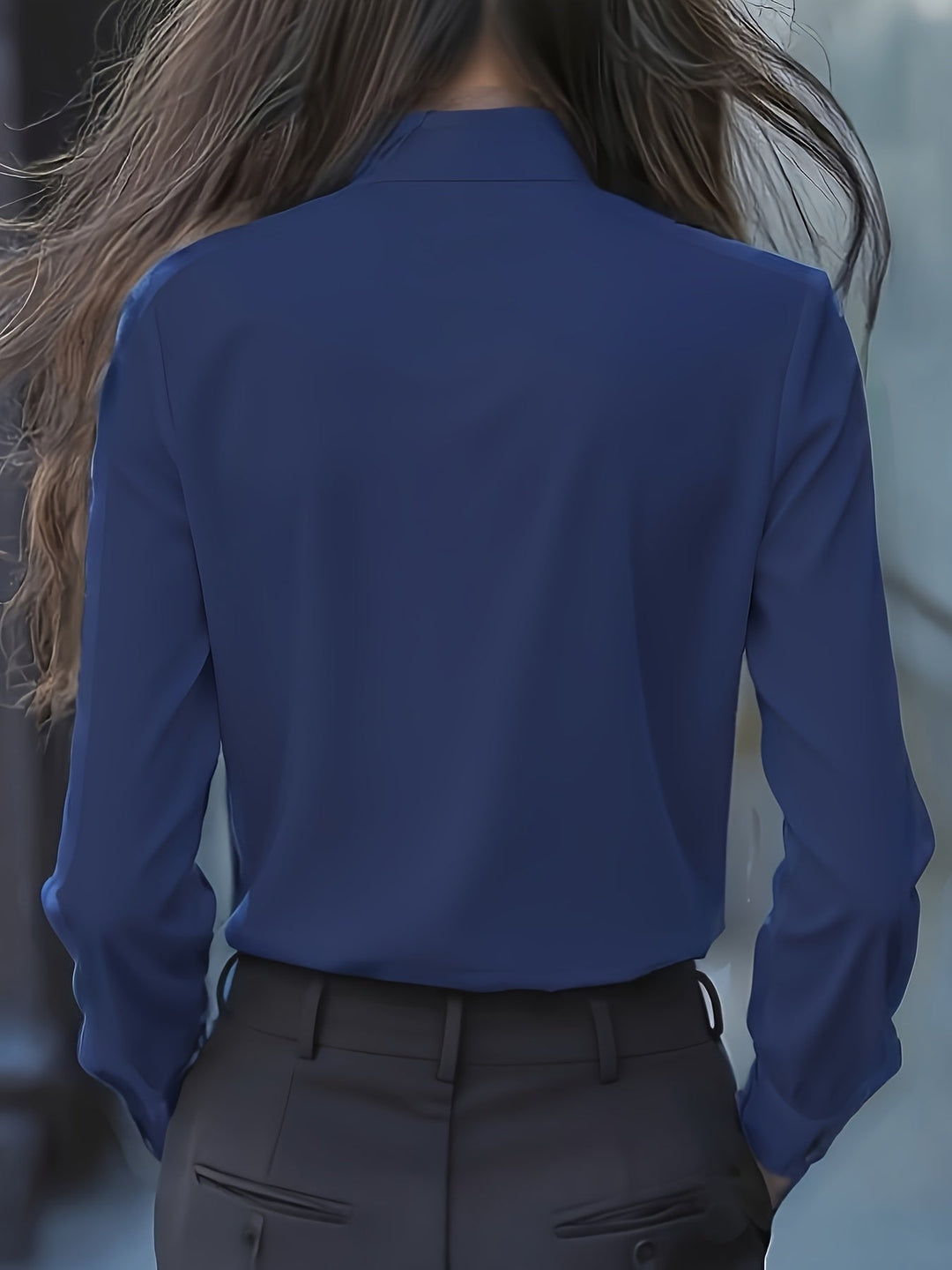 Lange Mouw Blouse Dames | Strikdetail &amp; Verfijnde Look