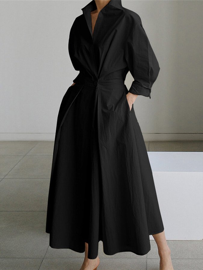 Lange Mouwen Jurk Dames | Klassiek &amp; Comfortabel