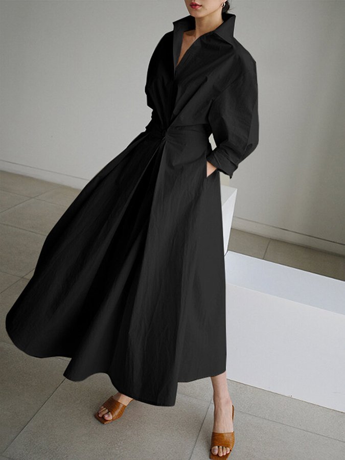 Lange Mouwen Jurk Dames | Klassiek &amp; Comfortabel