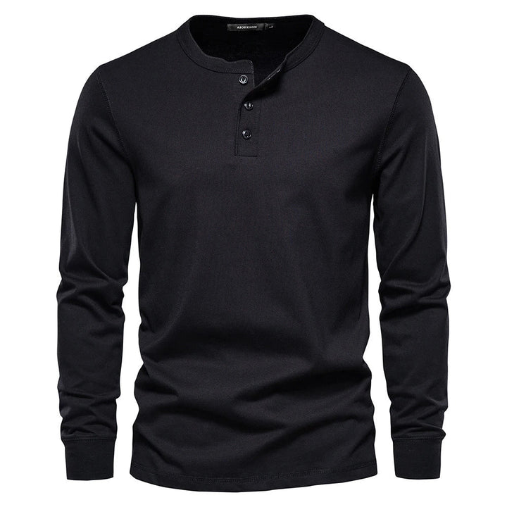 Lange Mouwen Shirt Heren | Comfortabele Henley-pasvorm