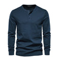Lange Mouwen Shirt Heren | Comfortabele Henley-pasvorm