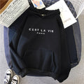 Hoodie Dames | Warm met Tekstprint