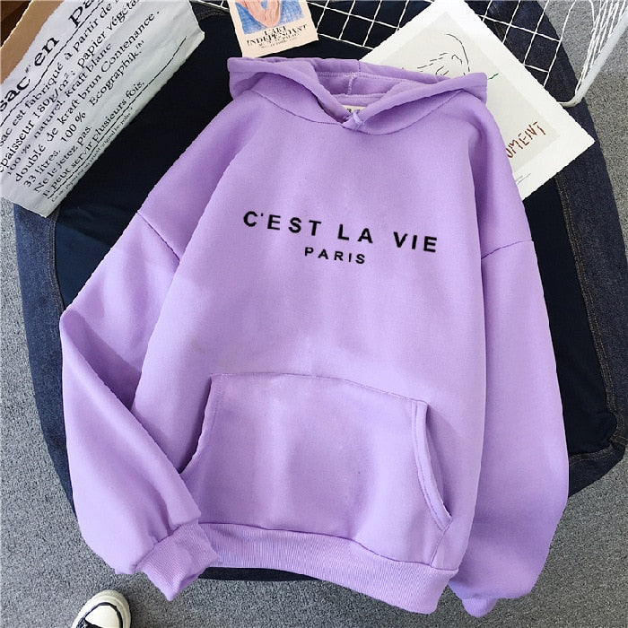 Hoodie Dames | Warm met Tekstprint