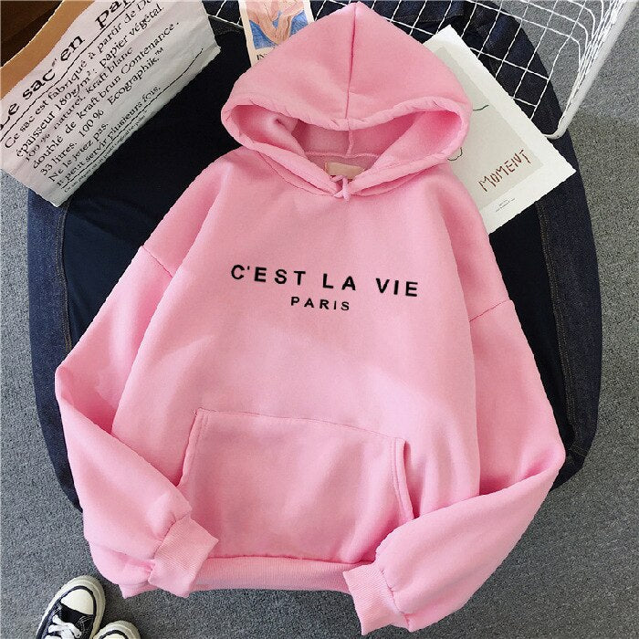 Hoodie Dames | Warm met Tekstprint