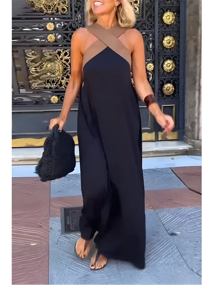 Maxi Jurk Dames | Cross Halter &amp; Elegant Zomerdesign