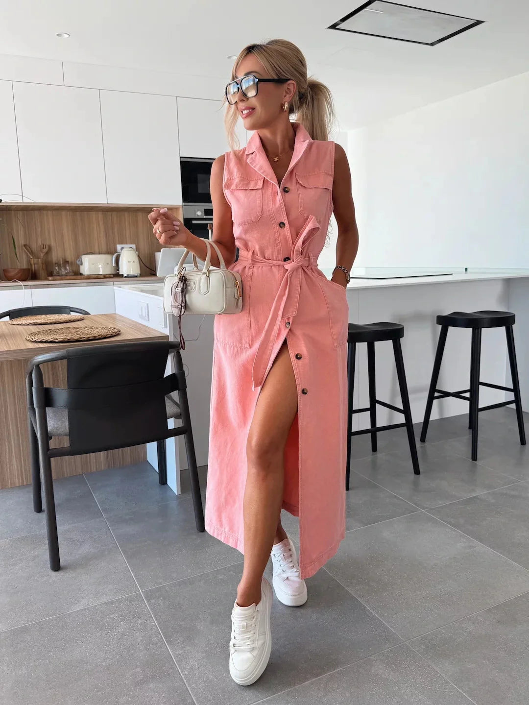 Maxi Jurk Dames | Denim Look &amp; Moeiteloos Stijlvol