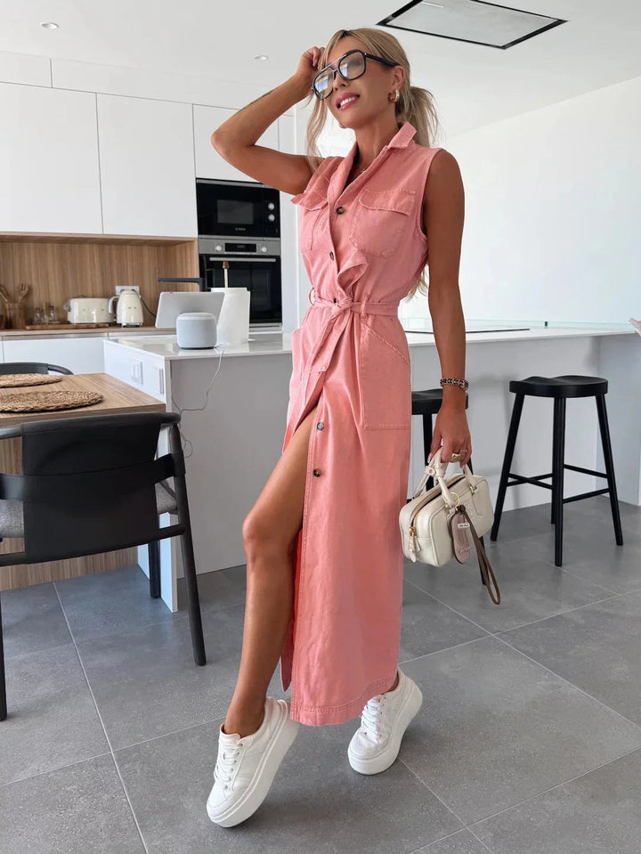 Maxi Jurk Dames | Denim Look &amp; Moeiteloos Stijlvol