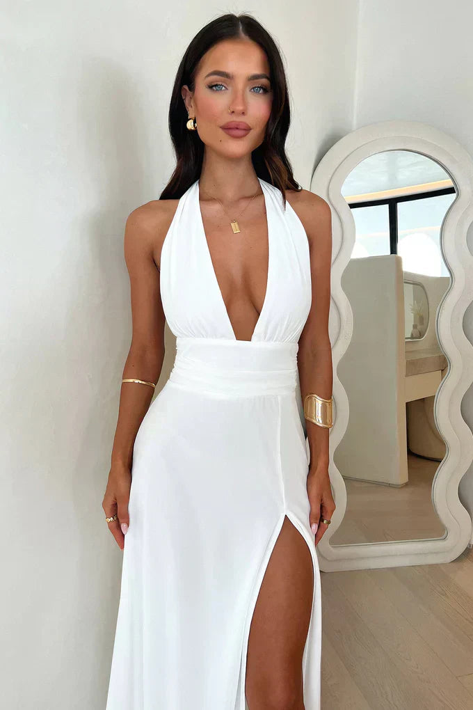 Maxi Jurk Dames | Diepe V-Hals