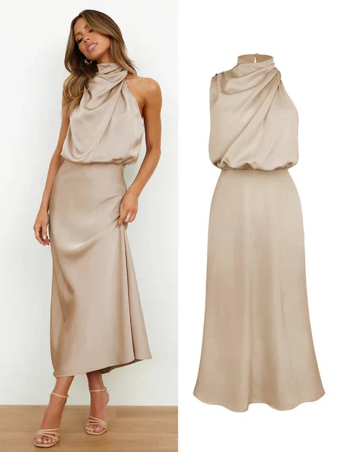 Maxi Jurk Dames | Satijnen Elegantie &amp; Verfijnd Design