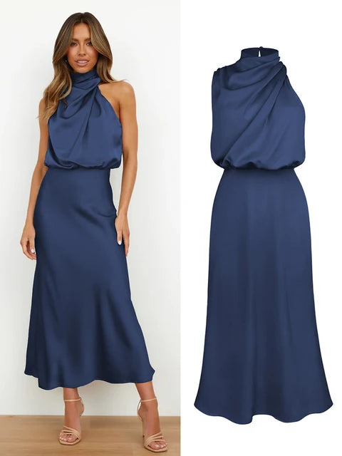 Maxi Jurk Dames | Satijnen Elegantie &amp; Verfijnd Design