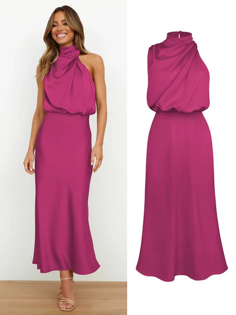 Maxi Jurk Dames | Satijnen Elegantie &amp; Verfijnd Design