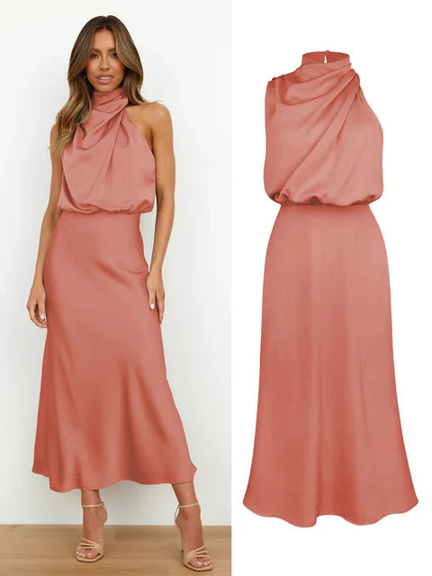 Maxi Jurk Dames | Satijnen Elegantie & Verfijnd Design