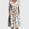 Midi Jurk Dames | Bloemenprint & Flatterende Losvallende Pasvorm