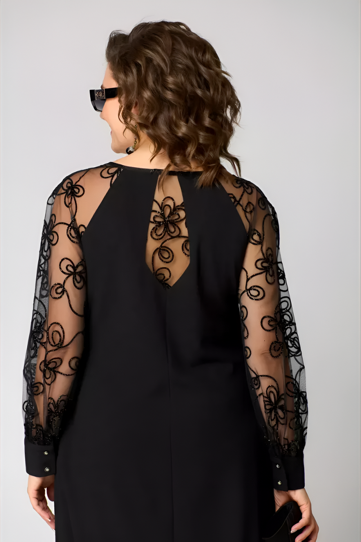 Midi Jurk Dames | Kanten Mouwen &amp; Elegante A-lijn voor Bijzondere Momenten