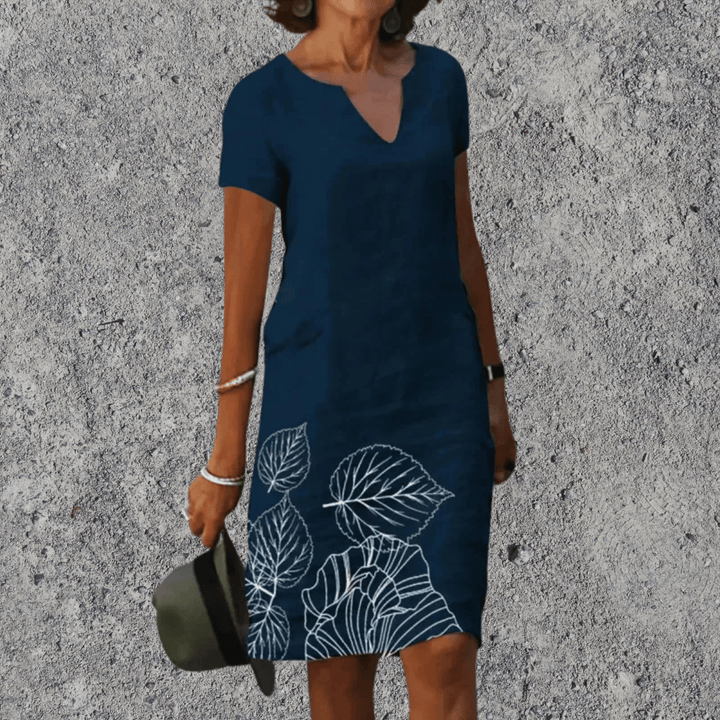 Midi Jurk | Luchtig Comfort &amp; V-Hals
