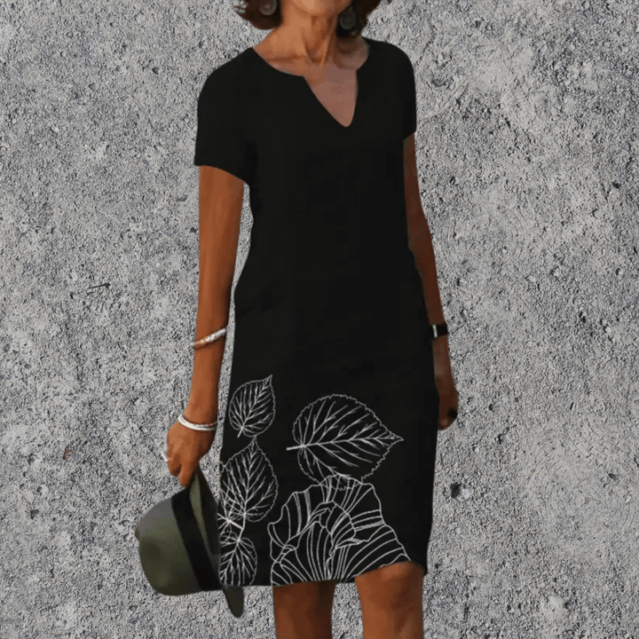 Midi Jurk | Luchtig Comfort &amp; V-Hals
