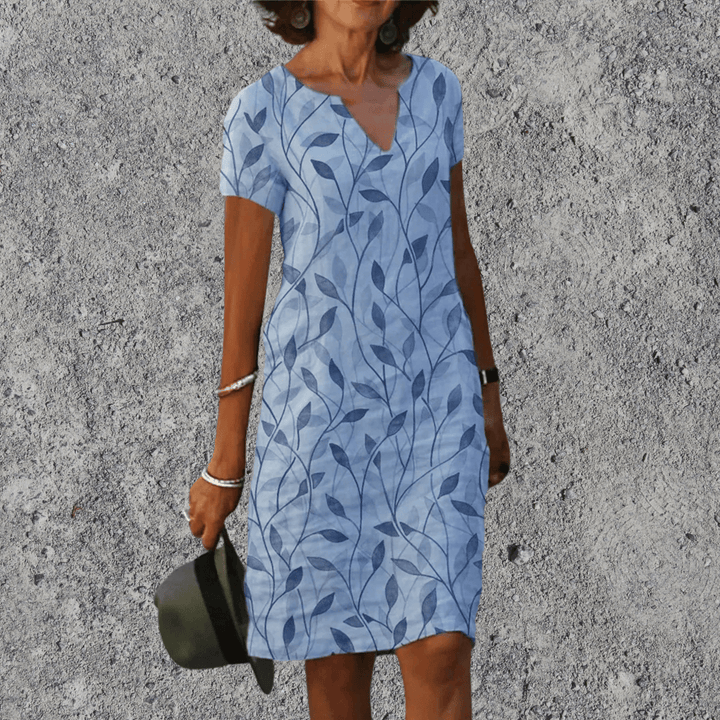 Midi Jurk | Luchtig Comfort &amp; V-Hals