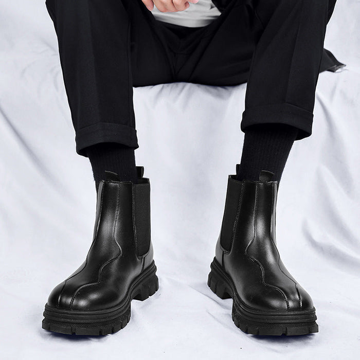 Heren Chelsea Boots met Elastische Inzetten en Rubberen Zool