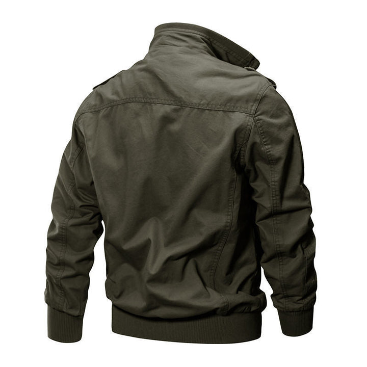 Heren Bomberjack Canvas Field-Stijl met Ritssluitingen