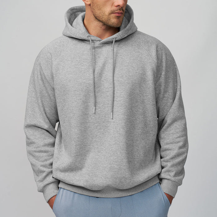Heren Hoodie met Verstelbare Capuchon en Raglanmouwen