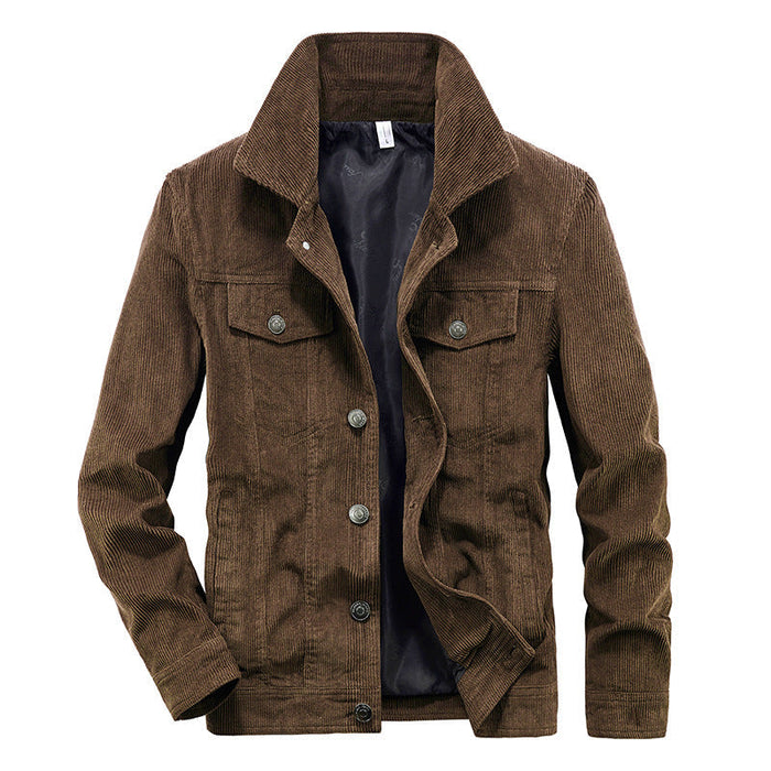 Heren Corduroy Overshirt met Borstzakken en Knopen