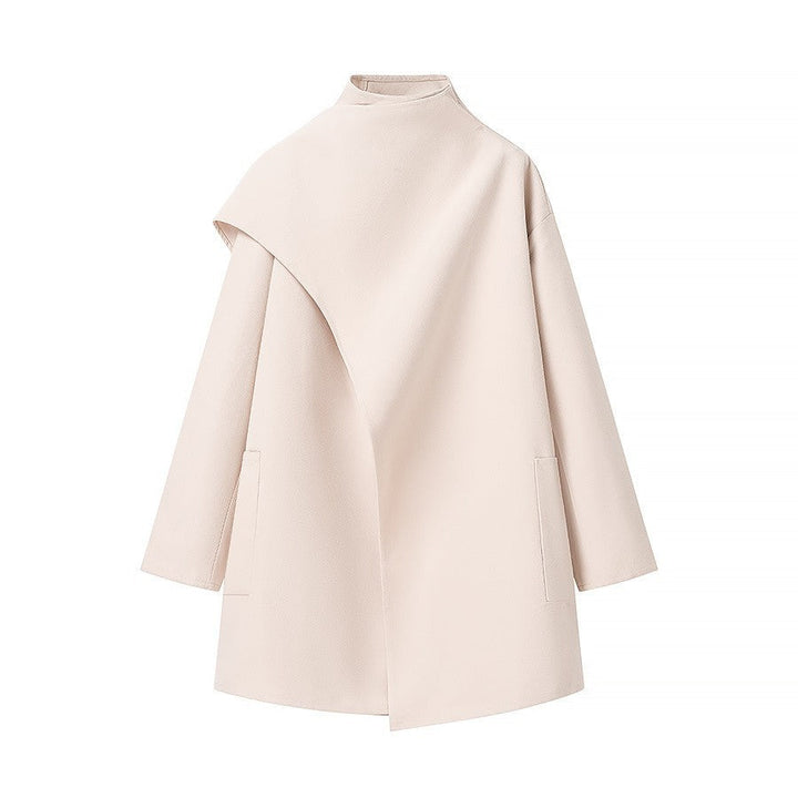 Dames Cape-Jas met Staande Kraag en Lange Mouwen