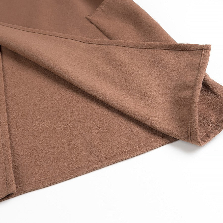 Dames Cape-Jas met Staande Kraag en Lange Mouwen