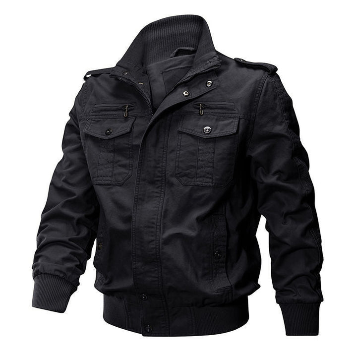 Heren Bomberjack Canvas Field-Stijl met Ritssluitingen