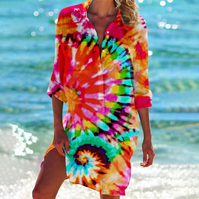 Overhemd Jurk Dames | Tie-Dye Print & Vrouwelijk Zomerstatement