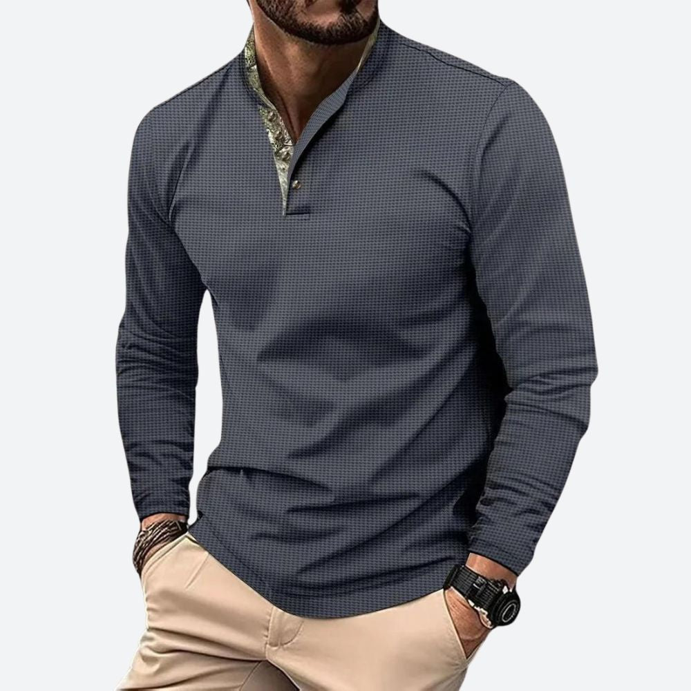 Polo Shirt Heren | Lange Mouw &amp; Ademend Comfort