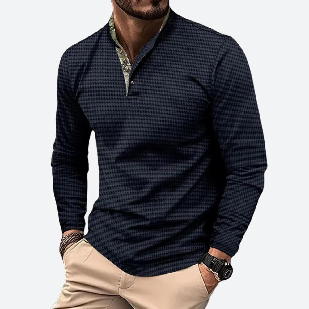 Polo Shirt Heren | Lange Mouw &amp; Ademend Comfort