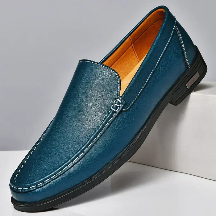 Heren Loafers met Contrasterende Stiksels en Slip-On Design